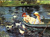 Mary Paintings - Summertime 2 by Mary Cassatt